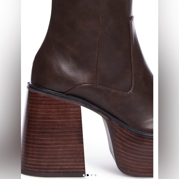 VINTAGE SOUL KNEE HIGH BOOTS - CHOCOLATE - Picture 4 of 4